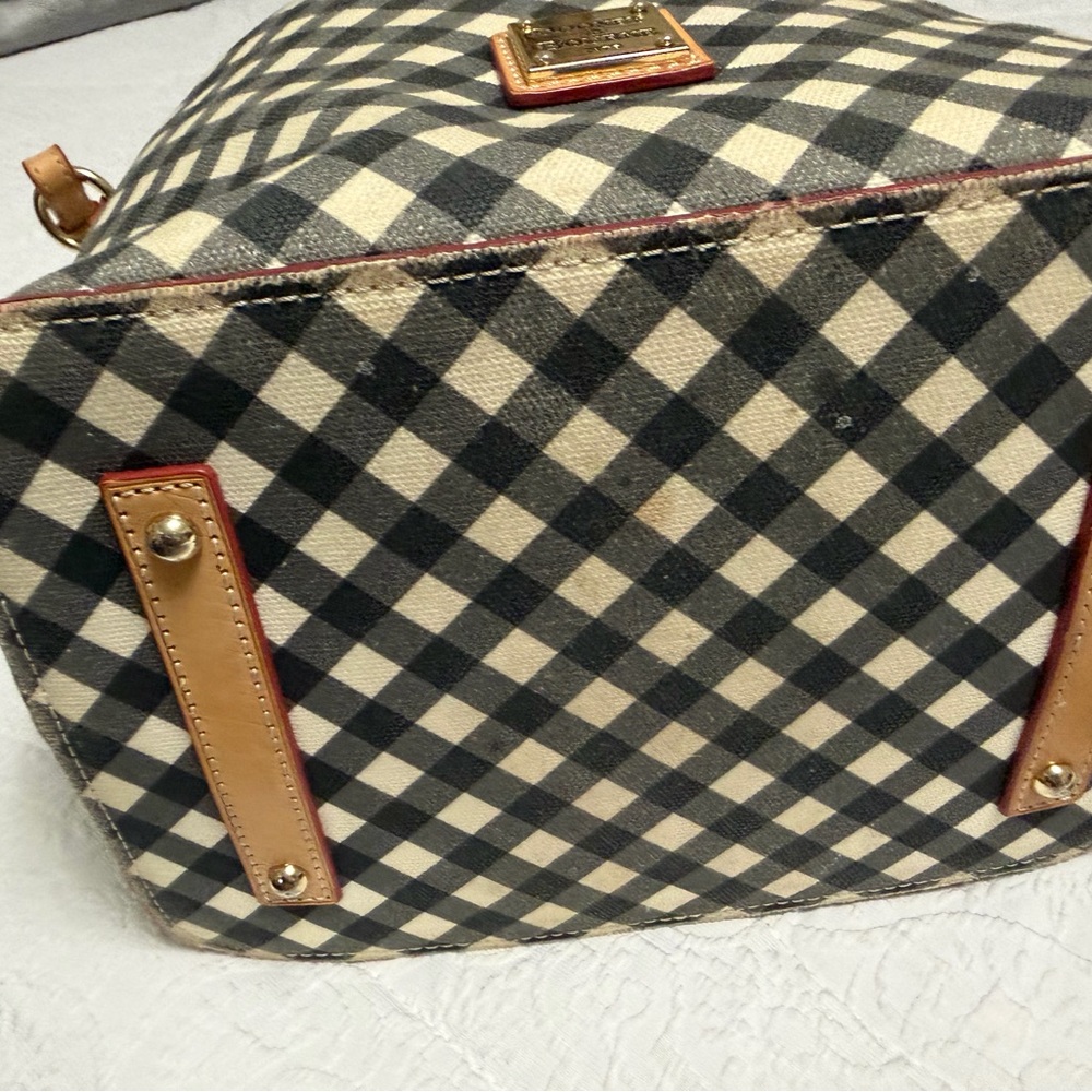 Donney & Bourke Checkered Drawstring Bucket Bag - image 6